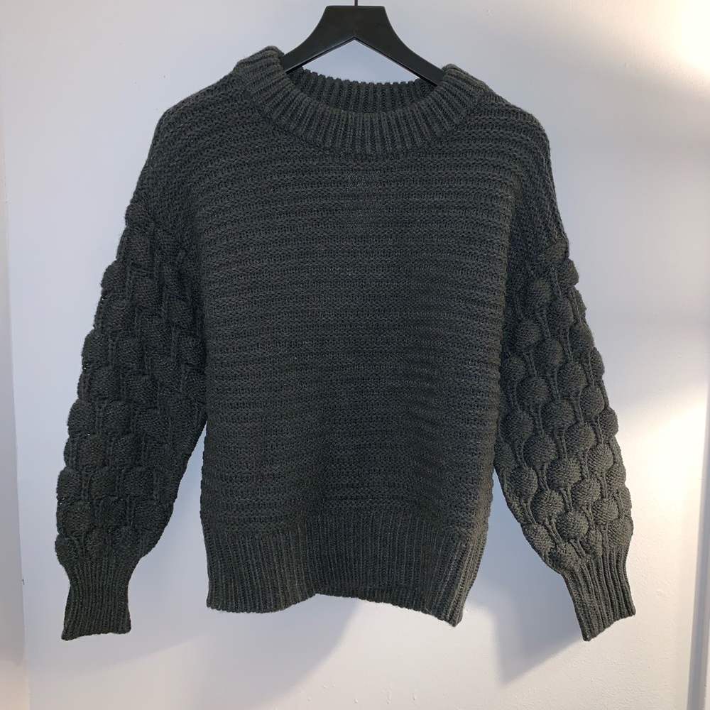 Elodie Bubble Sleeve Pullover Sweater